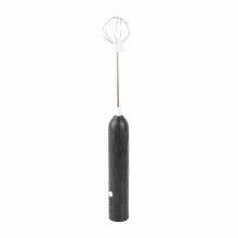 Stainless Steel Electric Milk Frother 17cm 3 Gears Black 2W