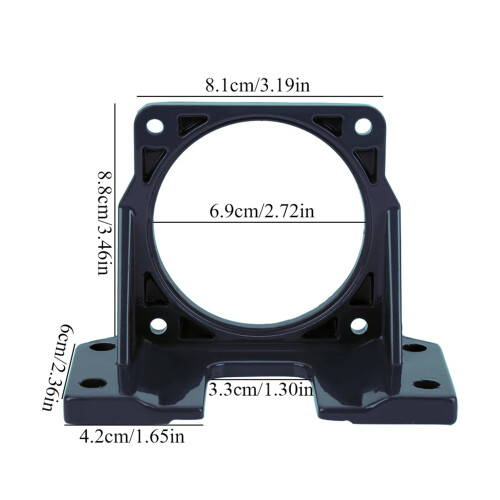 Robust Black Auxiliary Motor Bracket Support Fixed Base #03 for Heavy Tasks