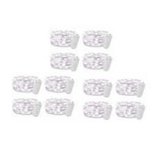 12PCS Cold White 0.03W LED Button String Lights, IP65 2m For Wedding & Party