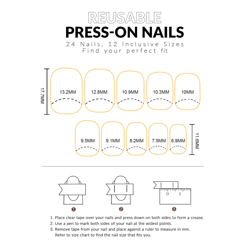 Zhouq-Outdoors 24Pcs Matte & Glossy French Press-On Nails For Women