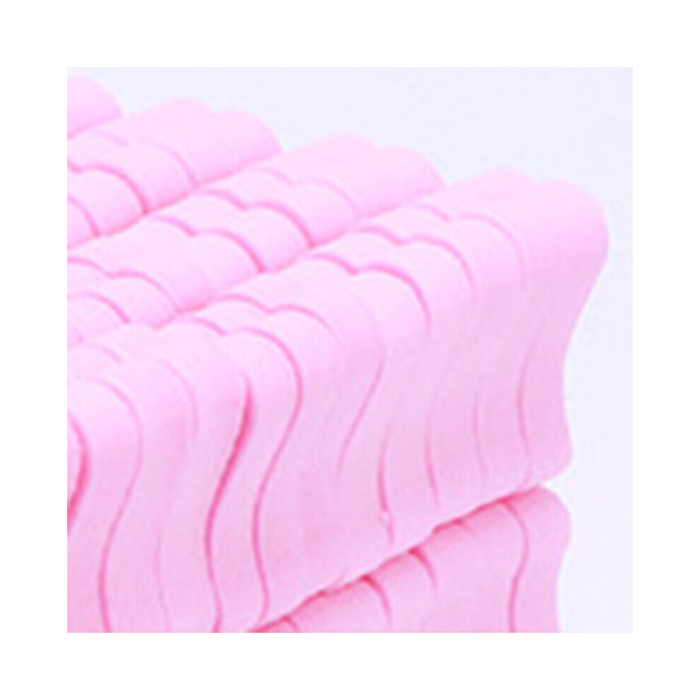 Pink 100Pcs Sponge Toe Separator Soft Nail Art Finger Separator Divider Spacer Manicure Pedicure Tool