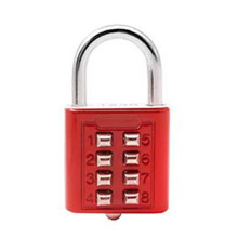 (red, Paperback) 8-Digit Zinc Alloy Padlock for 5.5mm Holes