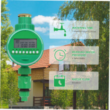 Programmable Garden Hose Faucet Timer 3/4" & 1/2" Automatic Watering Controller