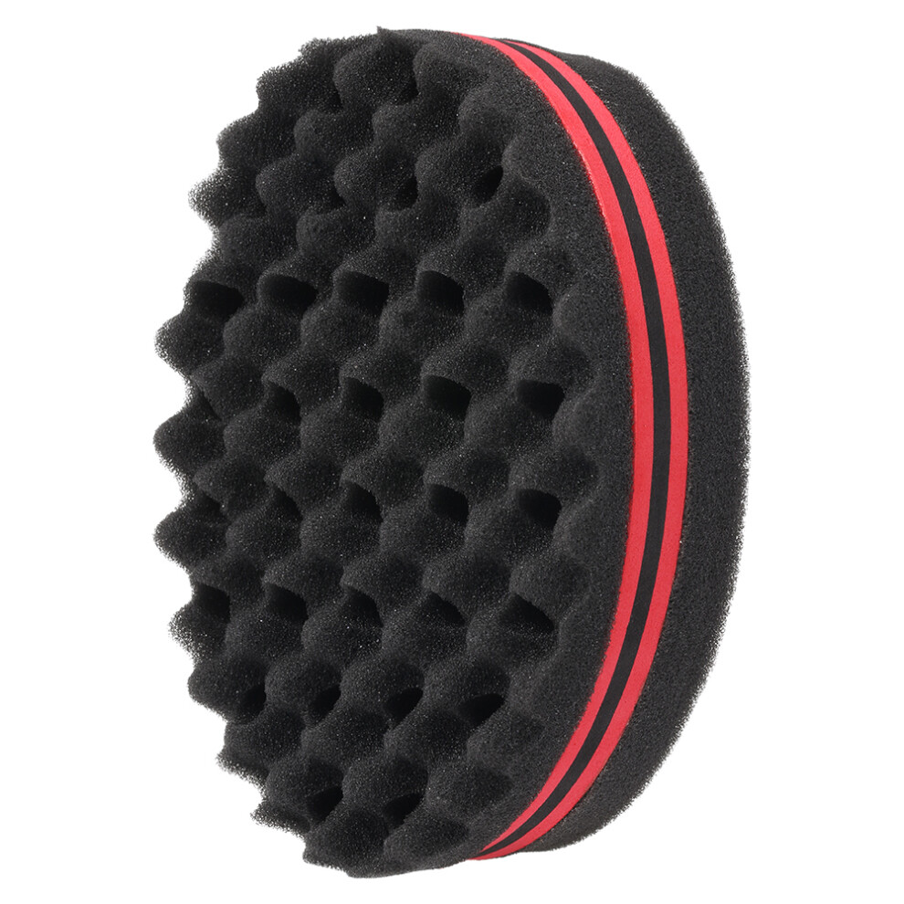 Double-sided Hair Brush Sponge with 32 Holes for Dreadlocks & Curls