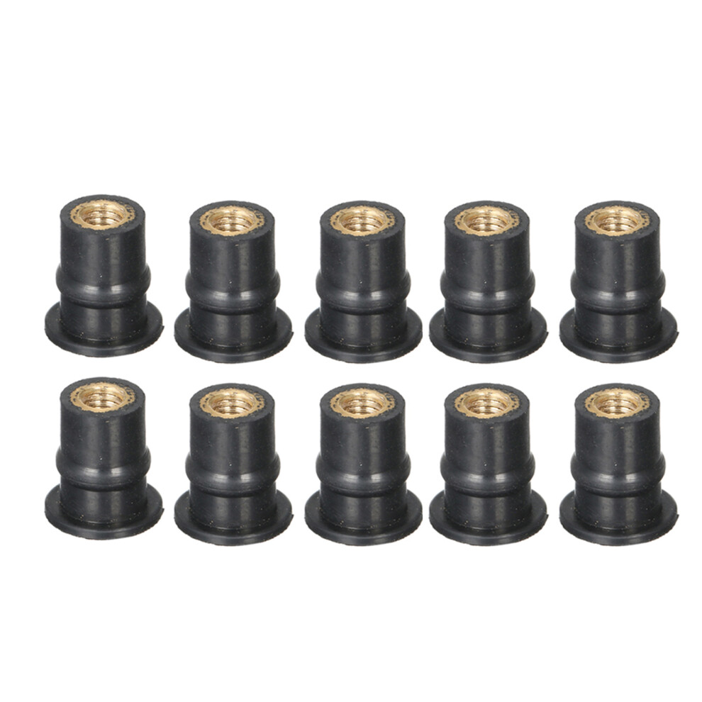 Motorcycle Rubber Well Nuts 5Mm Metric Windshield Shaft Nut Waterproof Seal 7891389423220