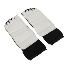 Protector de Pie para Boxeo Térmico, Correa Ajustable, Cuero PU, Protector de Piernas para Sparring, Talla S 26-30