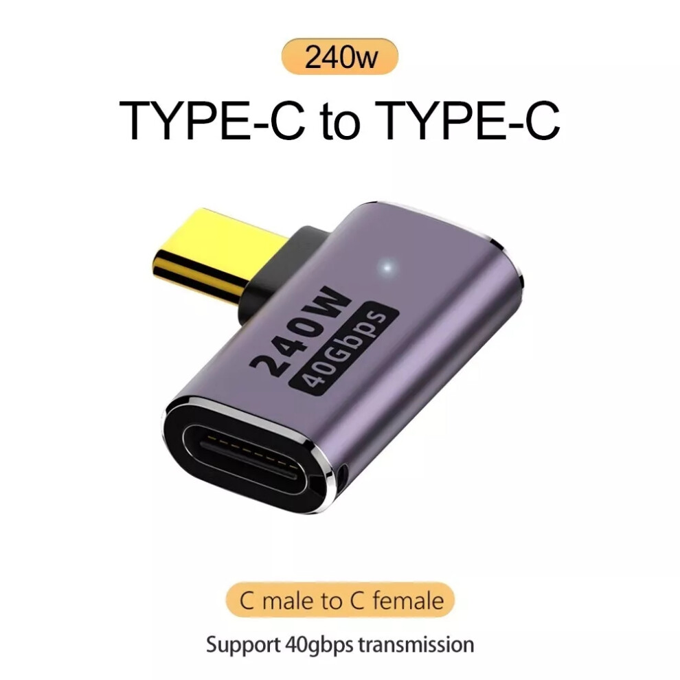 Usb C Right Angled 90Â° Adapter 240W 40Gbps Usb4 674026158658