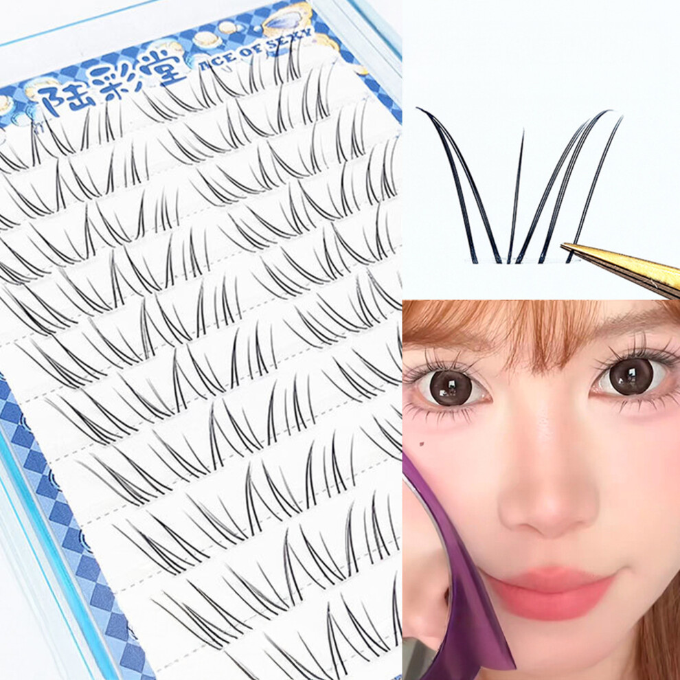 Dcph-Clothing Natural Volume C Curl Black Fiber Lashes