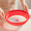 (Clear Red) Foldable Microwave Cover for Storage & Reheating 4