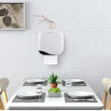 Wall Mount Grey Paper Towel Dispenser with Storage Shelf, ABS Material