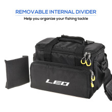 Multifunctional Padded Fishing Tackle Bag 32x23x20cm Water-Resistant
