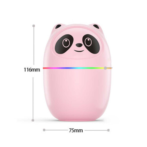 (Pink) 220ml Panda Humidifier & Diffuser for Baby & Gift 2