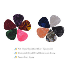 50pcs Colorful Celluloid Guitar Picks for Electric, Acoustic, Bass 0.46/0.71/0.96mm