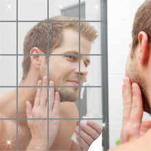 Self-Adhesive PET Mirror Tiles Flexible Non-Glass Mirror Sheets for Living Room