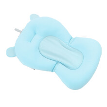 Cuscino per sedia da bagno per bebé, supporto blu orso, pieghevole, regolabile