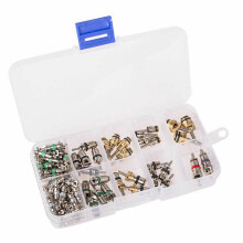 102Pcs Car A/C Valve Core & Remover Kit R12 R134a 1/4'' 5/16''