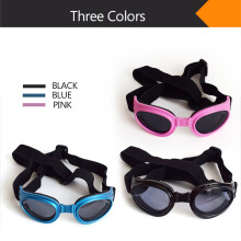 Dog Sunglasses UV Protection Adjustable Strap, 17 x 5cm, Black