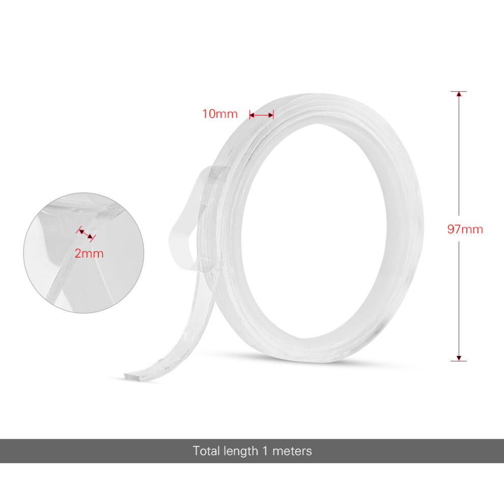 Washable Transparent Nano Gel Double-Sided Tape 30Mm X 3M For Fixing And Anti-Slip 8411389426909