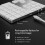 Wireless Aluminium Numeric Keyboard 34 Keys BT Rechargeable (Silver) 5