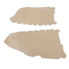 Front Door Panel Armrest Cover Beige Microfiber Leather Durable Scratch-Resistant
