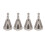 4PCS Deburring Drill Bits 1/4" Hex Shank High Speed Steel Outdoor Chamfer 3