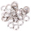 100 Pcs Brass Eyelets for Leather Craft DIY Tool Kit Rust-Resistant 5mm Silver 2