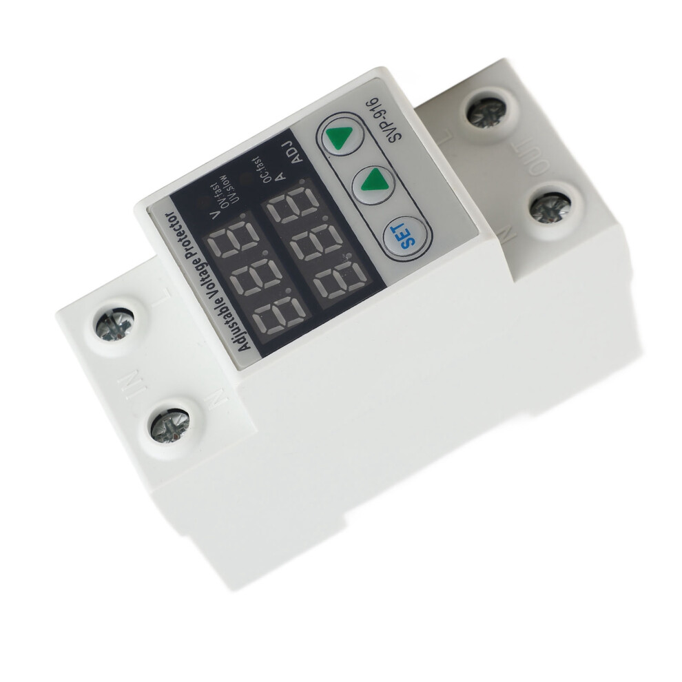 Single Phase 63A Over Voltage Under Voltage Protector 230Vac, Durable & Adjustable 8461389430109