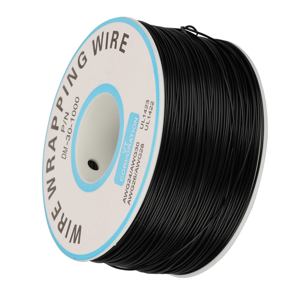 Black Copper Wire 30Awg 0.25Mm Core - Durable Single Strand Wiring Cable 9471389430718