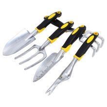Ergonomic Gardening Tool Set with Hand Trowel Spade and Cultivator for Planting and Weeding