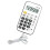 Pocket Calculator Mini ABS Black with Rope - Small 10