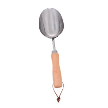 Garden Hand Shovel with Ergonomic Wooden Handle for Planting, Transplanting and Landscaping