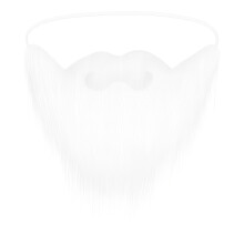 (White) Simulated Goat Beard with Ear Loops, a Unique Fake Beard Ideal for Holiday Outfits, Themed Parties Featuring Fake