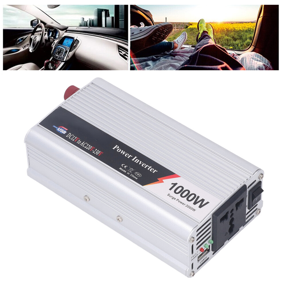 Vehicle Power Inverter 1000W Usb Interface Quiet Cooling Fan Car Inverter Dc12v 4981389431202