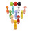Holz-Tier-Bowling-Flaschen-Set - 12  2,9 cm 9
