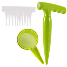 Seed Dispenser with Adjustable Sowing Dial for Precise Gardening and Versatile Seed Sizes