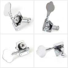 12Pcs Guitar Tuning Pegs Electric Bass Tuner Peg Guitar Open Gear Tuning Pegs Machine Heads for Jazz Bass Silver