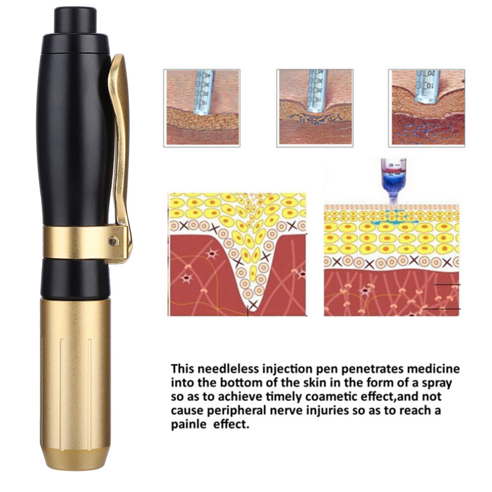 Hyaluronic Acid Needle-Free Injection Pen for Wrinkles Removal â 6-8mm, 0.17mm Micro-Holes