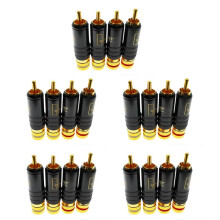 20X WBT-0144 PozłAcana Wtyczka dla RCA Typ Wtyczki dla RCA Wtyczka AV Audio i Wideo Złącze Wtykowe Wideo
