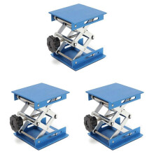 3X 4Inch Laboratory Jack Scissor Lift Platform / Foldable Lifting Table Pad Height Control Ideal for Working,Physical