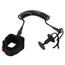 5ft Black Coiled Wrist Leash for Bodyboarding and Surfing Accessories