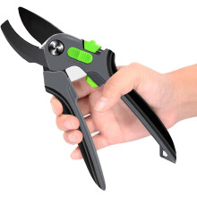 Garden Pruning Shears with Durable SK5 Steel Blade, Ergonomic Grip for Tree and Plant Trimming