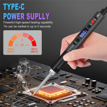 65W Internal Heat Type Intelligent Digital Display Soldering Iron 180-500 Soldering Pen Soldering Repair Artifacts