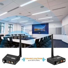 Wireless Audio Transmitter and Receiver, 2.4GHz Wireless Hi-Fi Audio Adapter Kit, 160FT/50M Distance Transmission
