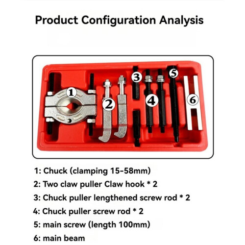 Transmission Bearing Puller Kit Bearing Separator Puller Set Bearing Removal Tool Kit Bearing Splitter Bearing Puller 1