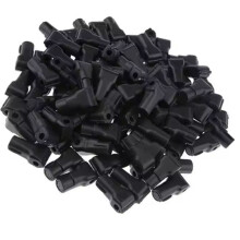 100 Candados de Seguridad con Gancho y Tope, Antirrobo, Color Negro.