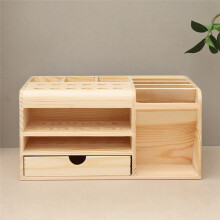 Multi-Compartment Storage Wooden Box is Suitable for Mobile Phone and Desktop Sundries Sorting and Storage Tools.
