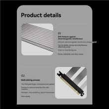 5.0 PCIE X16 Riser Cable  Card PCI-E X16 5.0 GPU Extension PCI Riser Shielded Extender for ATX/ITX 90 Degree B