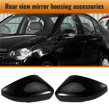 Rearview Side Mirror Cover Caps Shell Replacement for MK5 5 6R 6C 2009-2017 Black