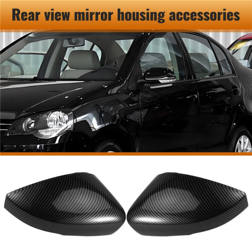 Rearview Side Mirror Cover Caps Shell Replacement for    MK5 5 6R 6C 2009-2017 Carbon Fiber Pattern 2