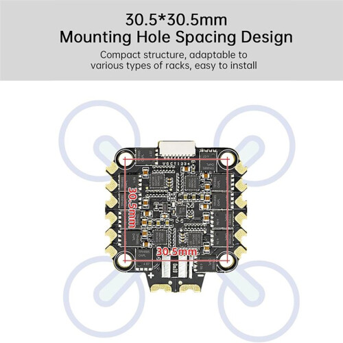 Flight Controller Stack FPV FC Stack 30x30 with 4-in-1 70A ESC AM32 for FPV Drone Racing Freestyle Quadcopter 1